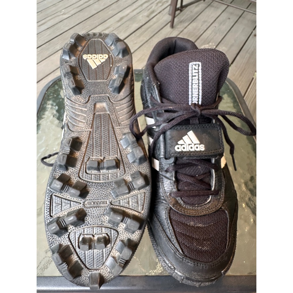 Adidas Corner Blitz Football‎ Cleats Black White Molded Size 9.5